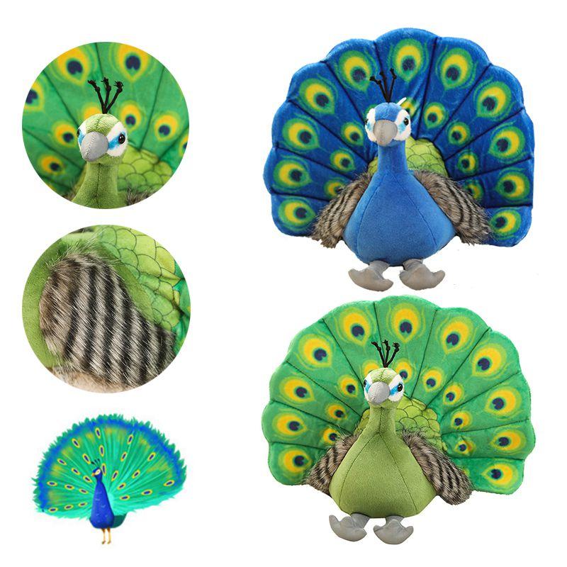 Peacock Plush Simulated Toy Soft Stuffed Animal Hug Doll Kids Birthday Gift Xmas