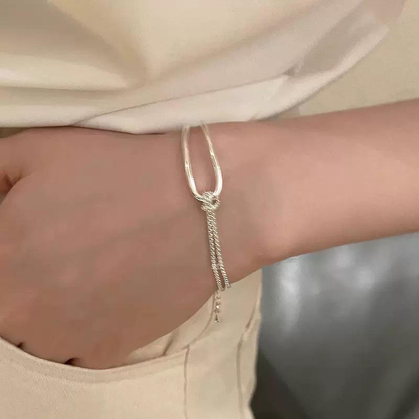 

Роскошный браслет с микропаве из бриллиантов, женская модная титановая сталь, не выцветает, универсальное ювелирное изделие-браслет.