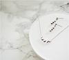 [Naot Jewelry] Metal Line Pierce & Necklace (2-piece set, silver) nset02s
