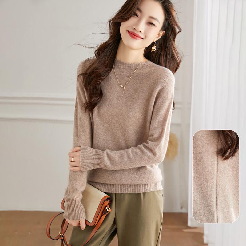 Srcr Women's 100% Pure Cashmere Loose-Fit Pullover Sweater