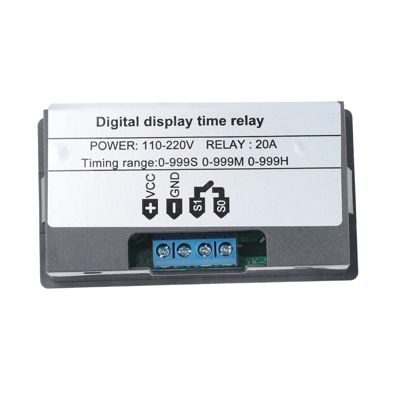 

220V Digital Timer Relay Module with Dual LED Display Time Delay Control Switch for Industrial Automation Applications China Mainland