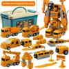 Children Magnetic Toy Car Boy Building Block Assembly Engineering Vehicle Transforming Puzzle King Kong Robot Kid Activities Toy