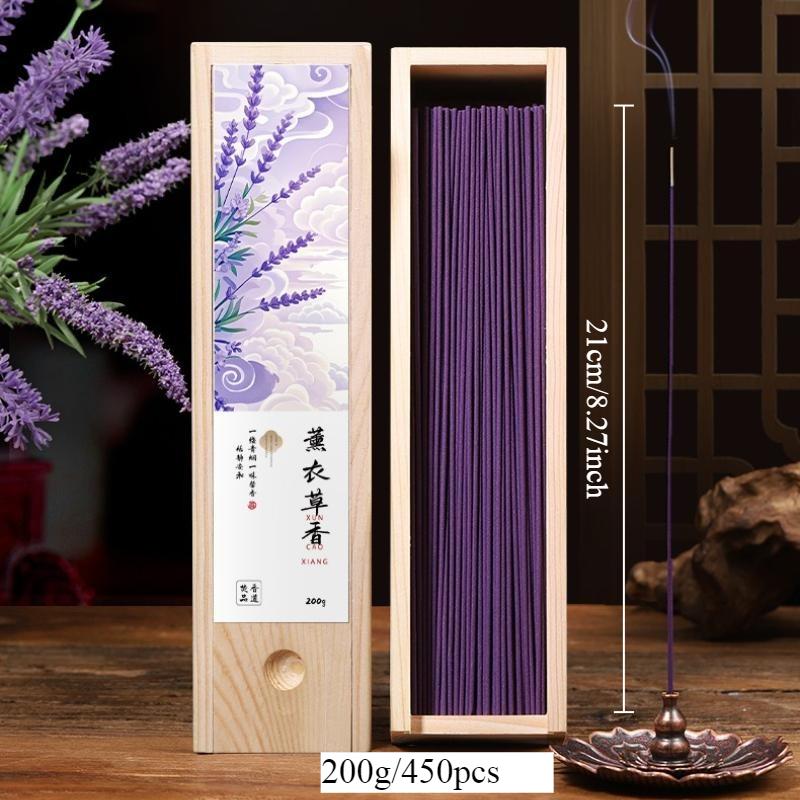 Lavender Incense Sticks 450pcs - Mind Natural Aromatherapy for Relaxing,Fragrance Air Perfect for Home,Terraces,Balconies,Camping and Garden