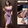 Sex underwear slit long skirt couple battle robe pure desire lace suit suspender cheongsam sexy underwear women's summer