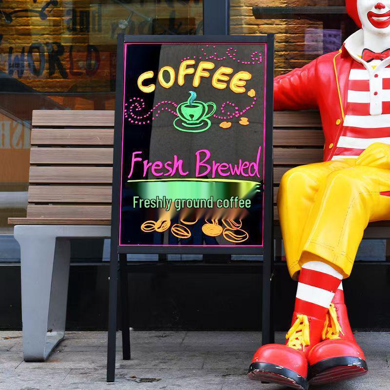 LED Glow Handwritten Fluorescent Display Board for Street Stalls and Shops