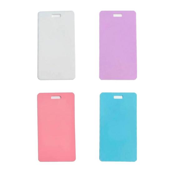 Yousheng 4Pcs Erasable Memo Board for ID Badges Vertical Orientation Reusable Silicone Writing Pad with Lanyard Hole Waterproof Note Taking Board for