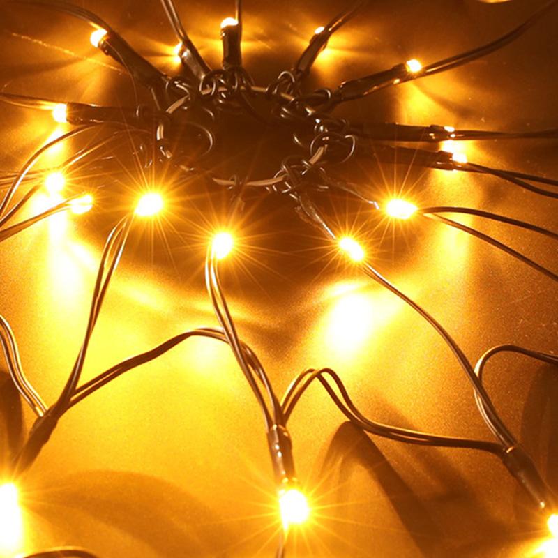 70LED Halloween Spider Web Light Gift with Battery Box 8 Modes Party Atmosphere Lamp, without Spider