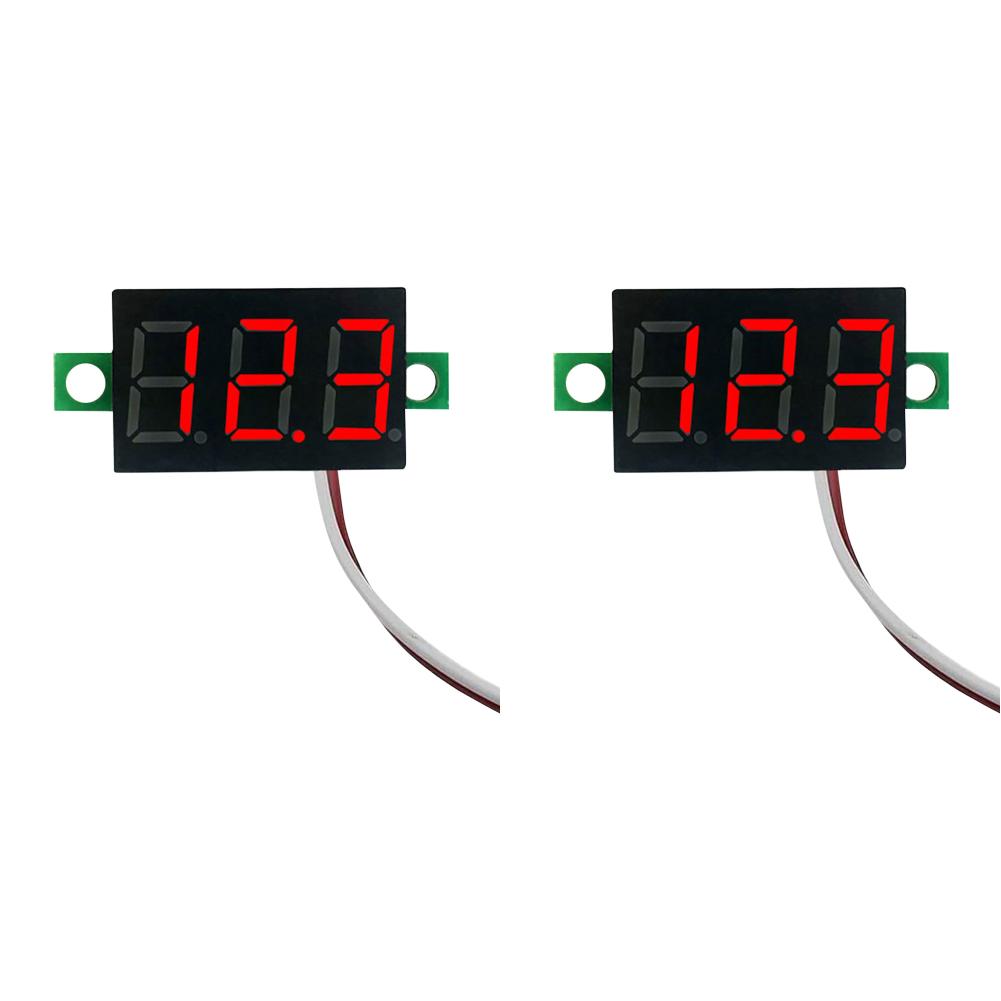 1-10Pcs 2 Wires Mini Digital Voltmeter LED Display DC 5V-30V 0.28 Inch DC Digital Voltage Tester Meter Power Voltage Detector