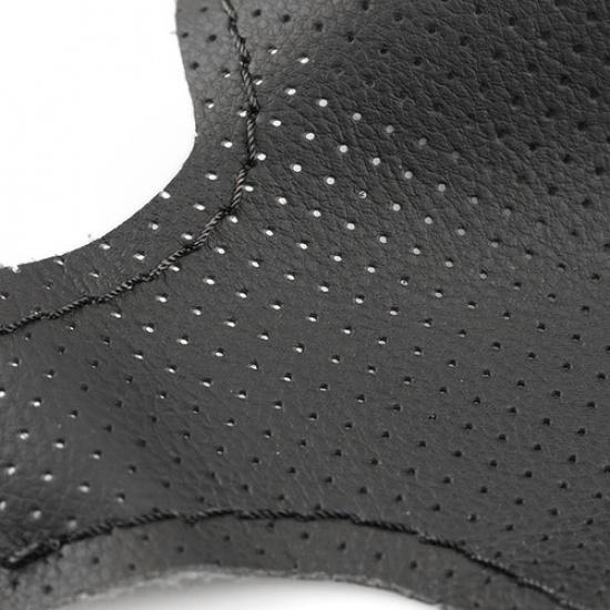 DIY Black Leather Steering Wheel Cover For Isuzu D-Max MU-X 2013 2014 2015 2016