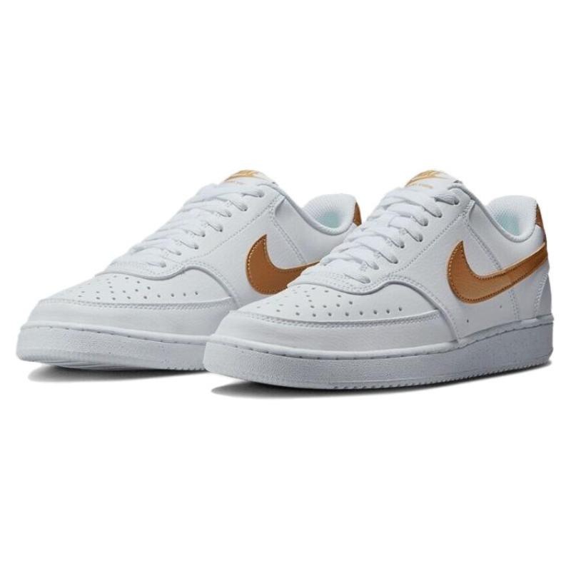 Nike Women's Court Vision Low Next Nature 'White Metallic Gold' Sneakers DH3158-105
