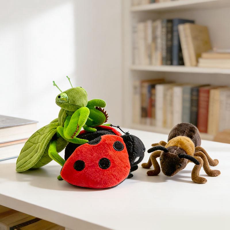 Funny Six Series Insects Plush Toys Realistic Simulation Animal Doll Simulation Ladybug Spider Dolls Birthday Gifts For Children