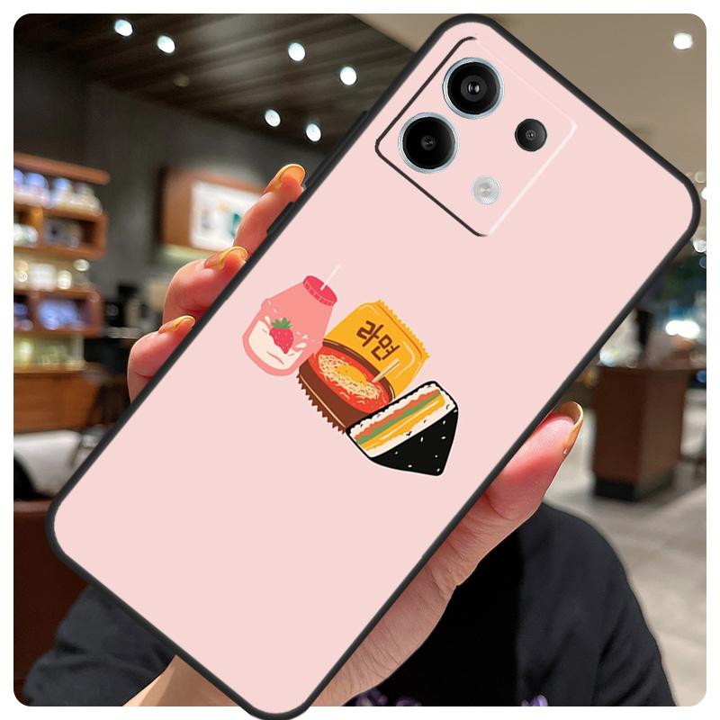 Cute Strawberry Milk Box Case For Xiaomi Redmi Note 14 10 11 12 13 15 Pro Plus Cover For Redmi 15 15C 14C 10C 12C 13C
