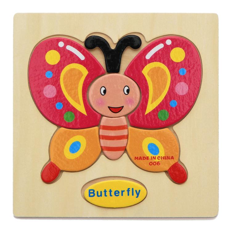Cartoon 3D Puzzle Jigsaw Wooden Toys for Children Cute Animal Traffic Puzzles Intelligence Kids Baby Early Educational Toys