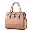 Women's One Shoulder Bag Bright Leather Crocodile Texture PU Leather Portable Women's Bag One Shoulder Diagonal Large Capacity Women's Bag