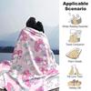 1pc My Melody blanket Lightweight Flannel Throw for Sofa Bed Travel Camping Livingroom Office Couch Chair