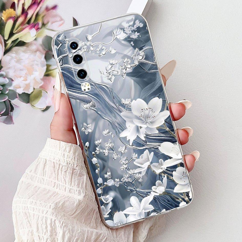 For Huawei P30 Case P30 Pro Cover ELE-L29 ELE-L04 VOG-L29 VOG-L09 Fashion Flower Soft Silicone Bumper For HuaweiP30 P30Pro Coque