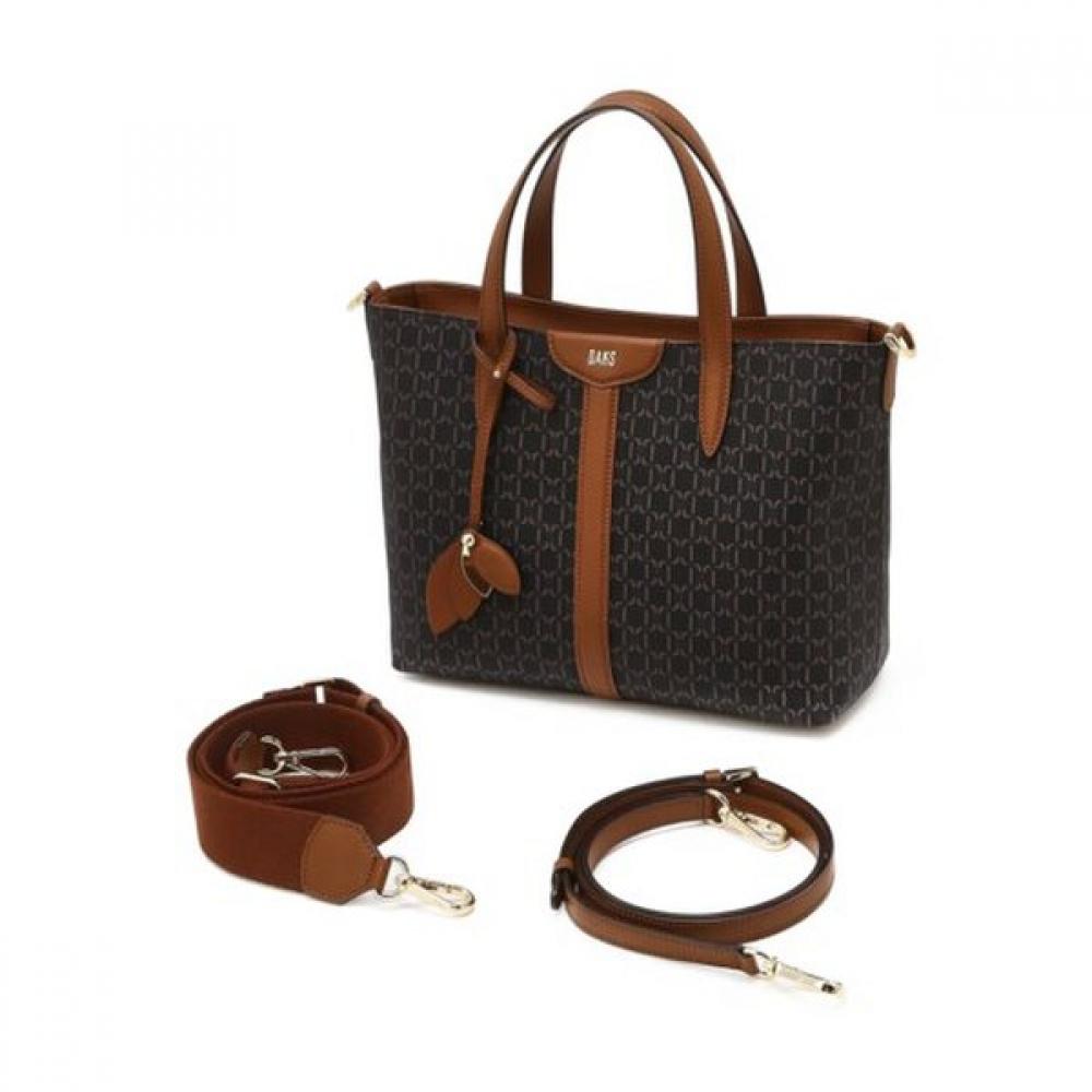 Daks Modern Tote Bag With Brown Barnett Dd Pattern Leather Dcba6e862w3