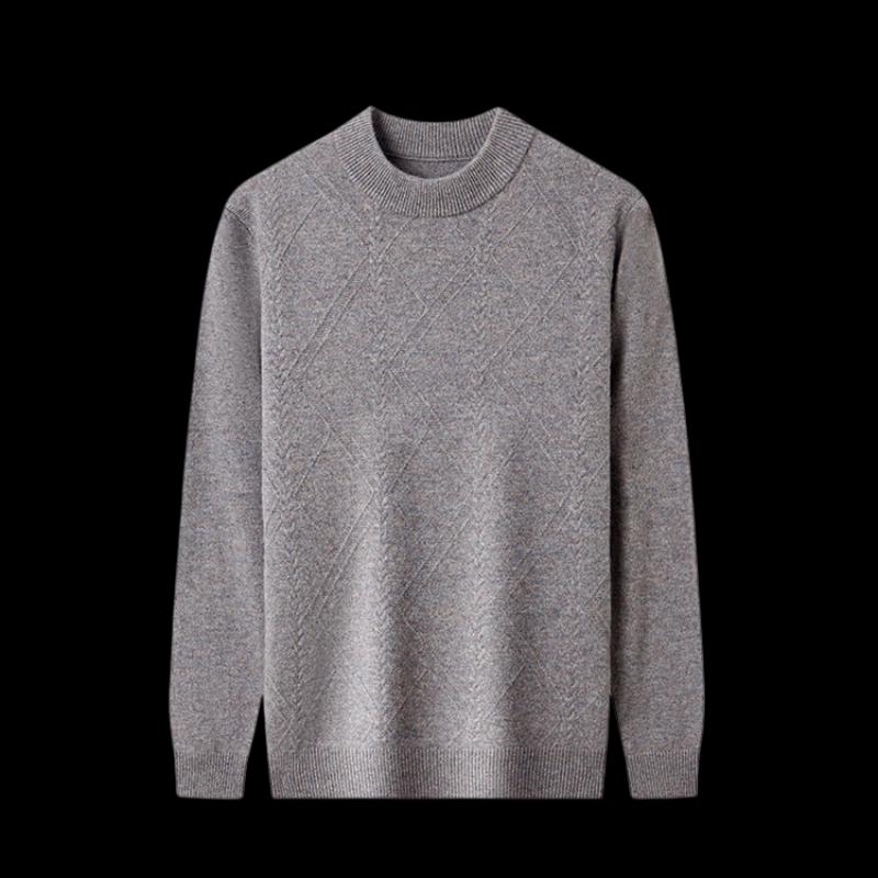 Hengyuanxiang Men's Thickened Round Neck Pullover Sweater