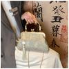 Fashion Vintage Fringe Bag Small Shell Bags Chain Women Shoulder Crossbody Bag Crane Flying Women's Handbags Purses Embroidery