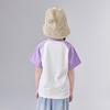 Girls' Raglan Sleeve Color-Block Print T-shirt