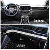 Silver Car Window Lift / Head Light Adjust / Glove Box Handle Panel Cover Trim For VW Volkswagen T-Cross  -  Accessories