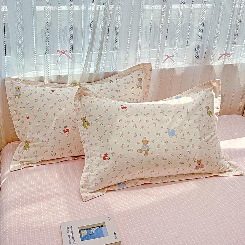 2025 Pure Cotton Cartoon Pillowcase Set - Pair of 48x74cm Pillow Covers