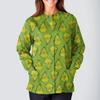 Women's Casual Fashion Long Sleeve Standing Collar Single Breasted Christmas Print Workwear Jacket Tops