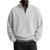 IHUASU Men's Fashion Half-high Neck Casual Solid Color Print Autumn Winter Hoodie