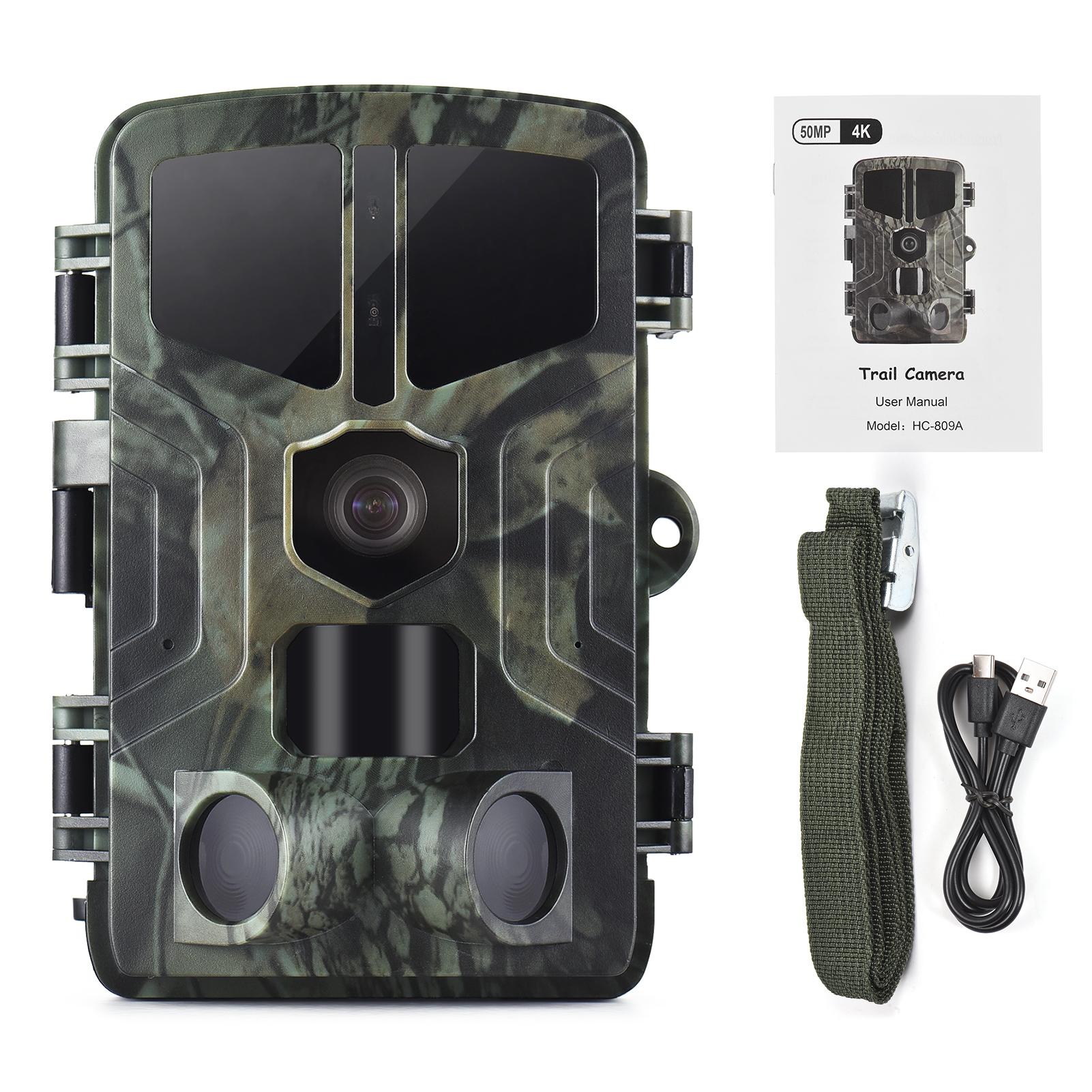 

4K 50MP Trail Camera Night Vision Motion Activated Game Camera IP65 Waterproof Hunting Camera камуфляжний