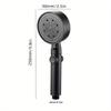 1 High-pressure Multifunctional Handheld Nozzle 5 Modes, 360 ° Adjustable Detachable Hydraulic Jet Shower Head and Pause Switch!