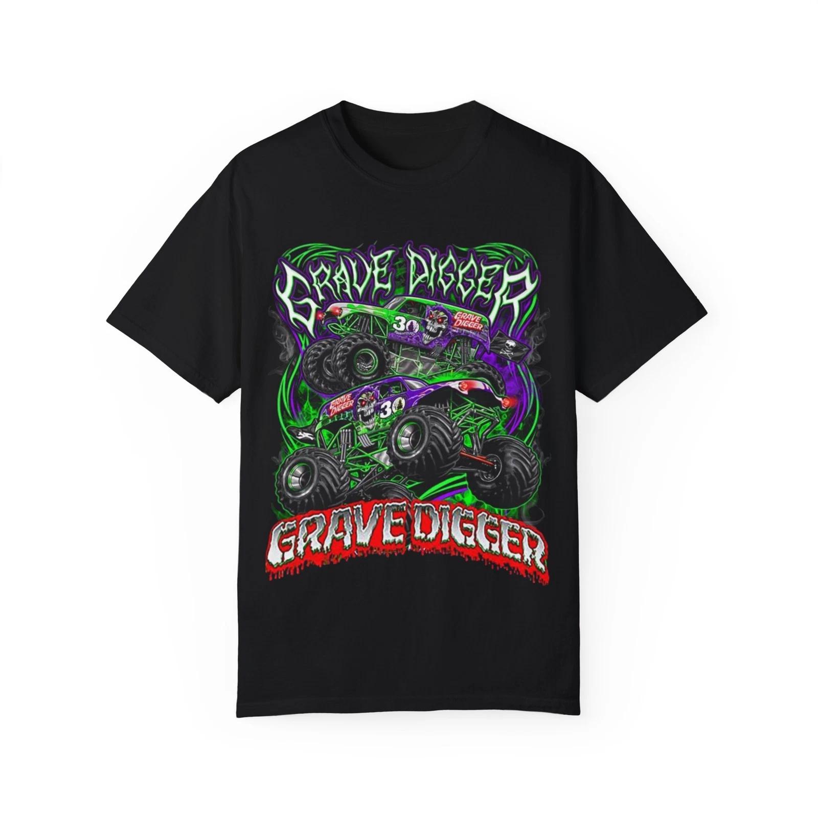 Vintage Grave Digger Monster Truck T-shirt, Retro Graphic Tee, Off-Road Racing M