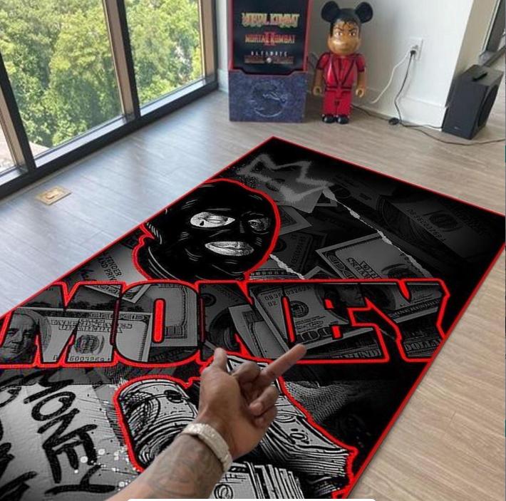 

Dollar Design Vintage Rug Gothıc Bohemian Area Living Room Sofa Bedroom Rustic Decor Black Rugs Retro Carpet Home Decoration 40X60CM