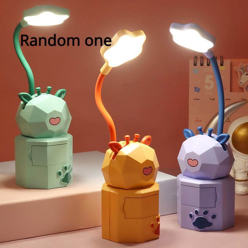 1pcs Cute Animal LED Desk Lamp Foldable Dimmable Table Light Temperature Adjustable Learning Portable Lamp
