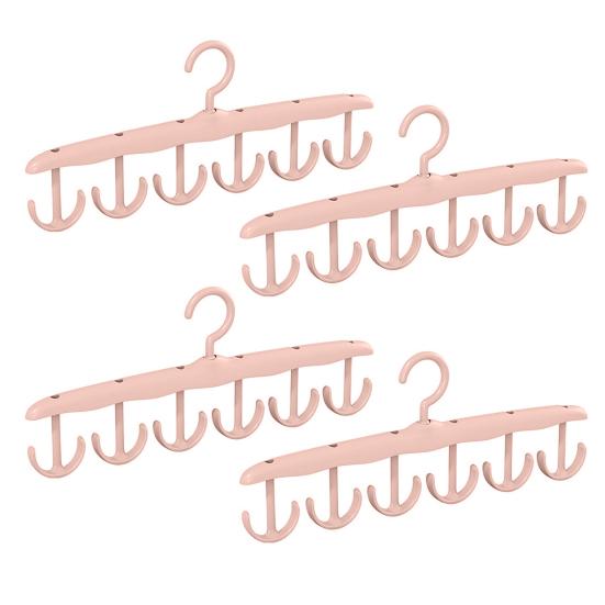 45326 Pcs Hangers with 12 Swivel Hooks Great Load Bearing Rotary Hat Belt Scarf Socks Tie