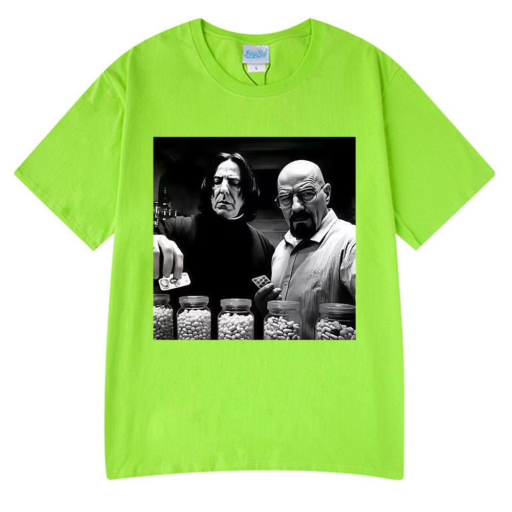 Walter In Lab Vintage T-shirt, Fun Breaking Bad Graphic T-shirts, Oversized Short-sleeved T-shirt for Men and Women, Streetwe