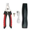 Conjunto de Lixador de Unhas para Animais de Estimação Pet 60dB Baixo Ruído Recarregável por USB 3 Velocidades Kit Polidor de Unhas para Cães Gatos Coelhos Pássaros