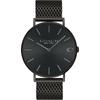 Coach Men's CHARLES Watch, Black Dial, Stainless Steel Mesh Strap, 14602148 (Official Import)