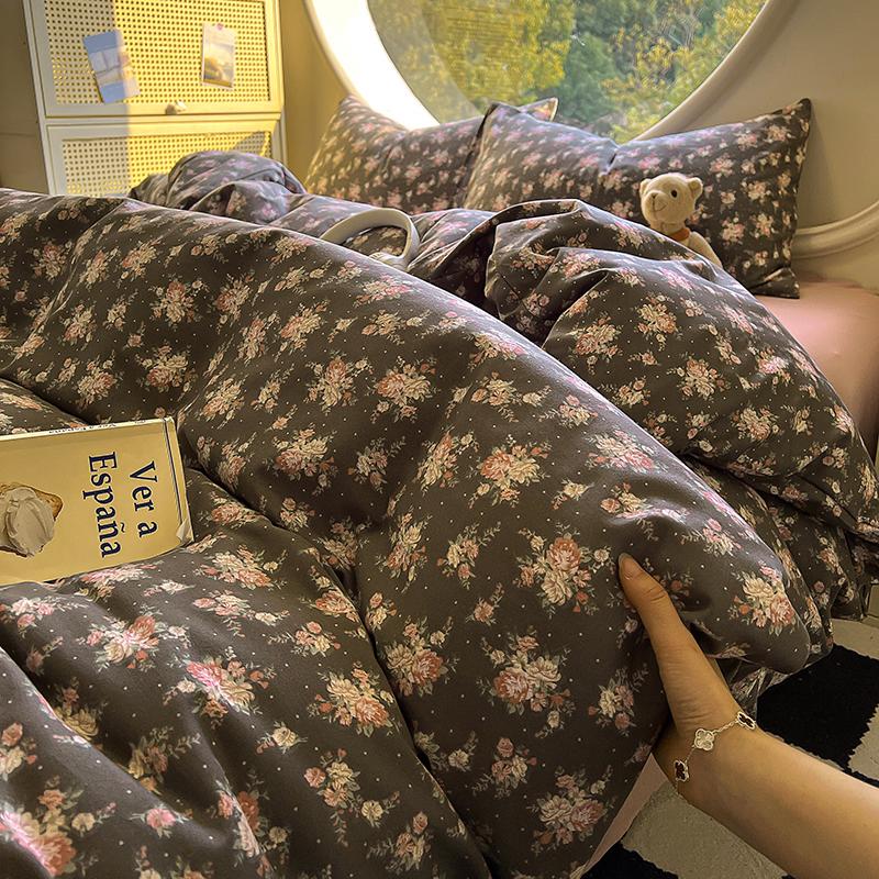 Floral Style Duvet Cover Soft Quilt Cover Single/Double/Queen Size Comforter Covers Girls Room Bedding (Pillowcase Need Order)