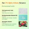 Vela's 2% Alpha Arbutin Face Serum for Pigmentation & Dark Spots Removal | Skin Brightening Serum For Men & Women with Hyaluronic Acid & Niacinamid