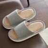 Fashion Men Linen Slippers 2025 Autumn Winter Breathable Absorbent Non-Slip Home Slippers All Seasons Indoor Floor Couple Slippers