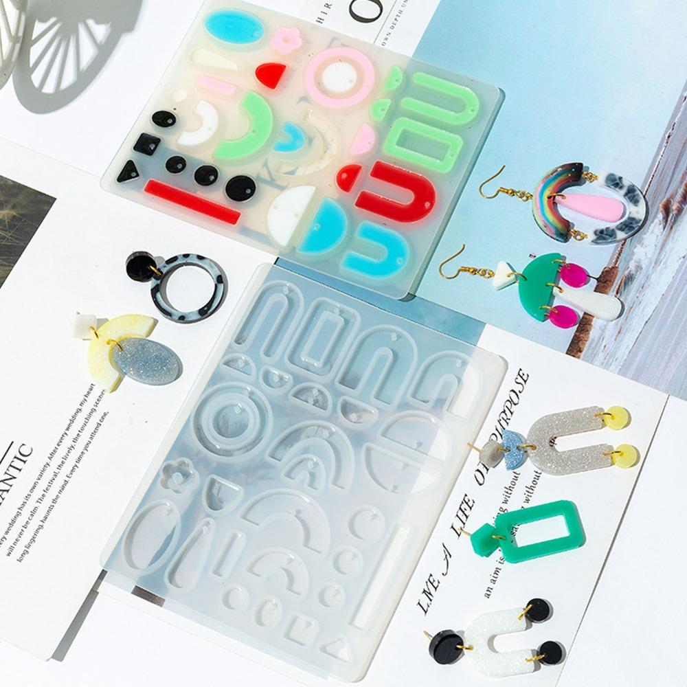 Elastic Silicone Earring Mould Reusable DIY Jewelry Mould Reusable Resin Mould DIY Jewelry Making