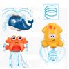 Kids Bath Toy Water Spray Whale Squid Crab Model  Suction Water Toys