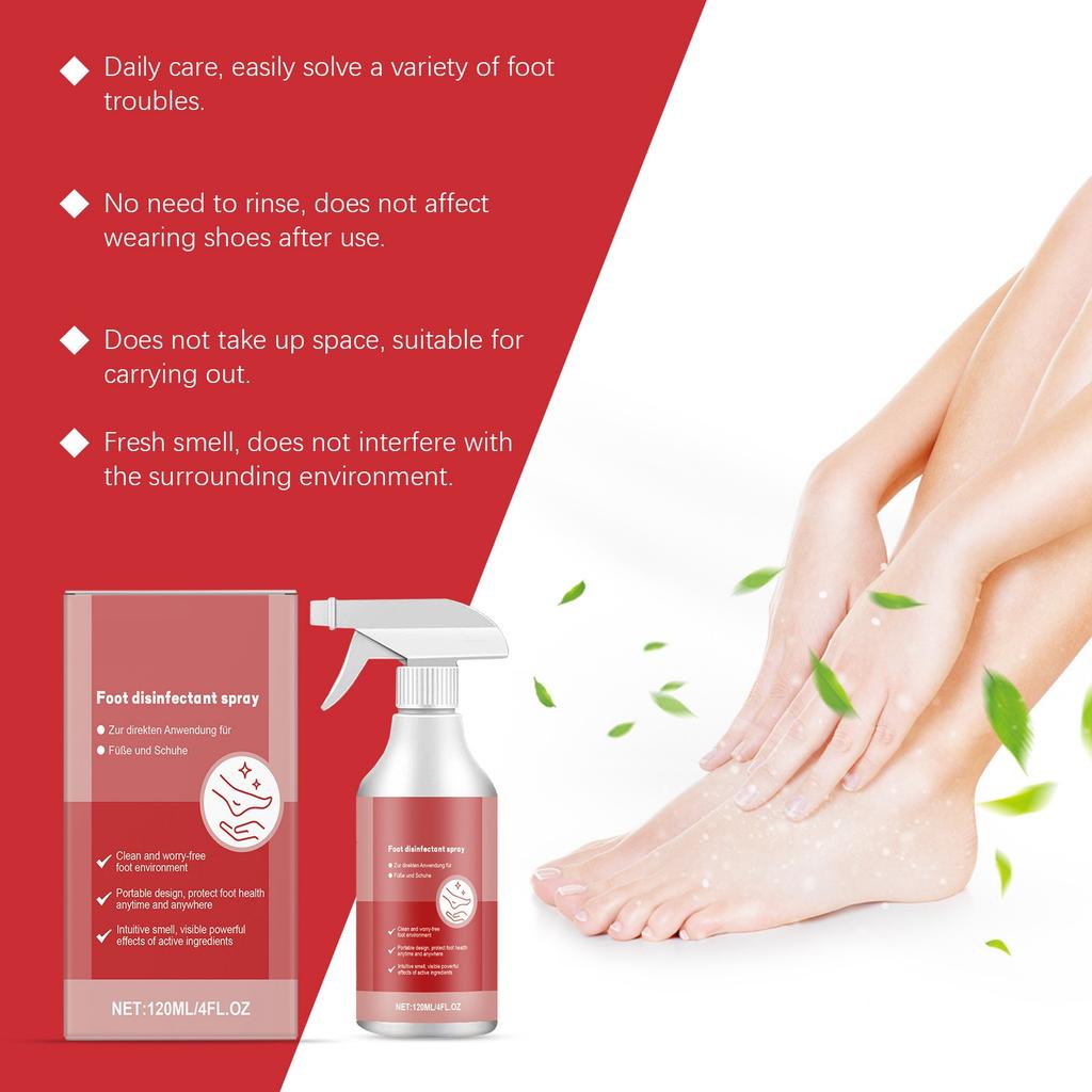 Foot Care Spray, Efficient And Long-lasting Sweat Control, Refreshing Athlete's Foot Spray,120ML