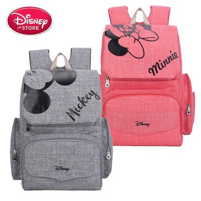 pink and black minnie mouse diaper bag