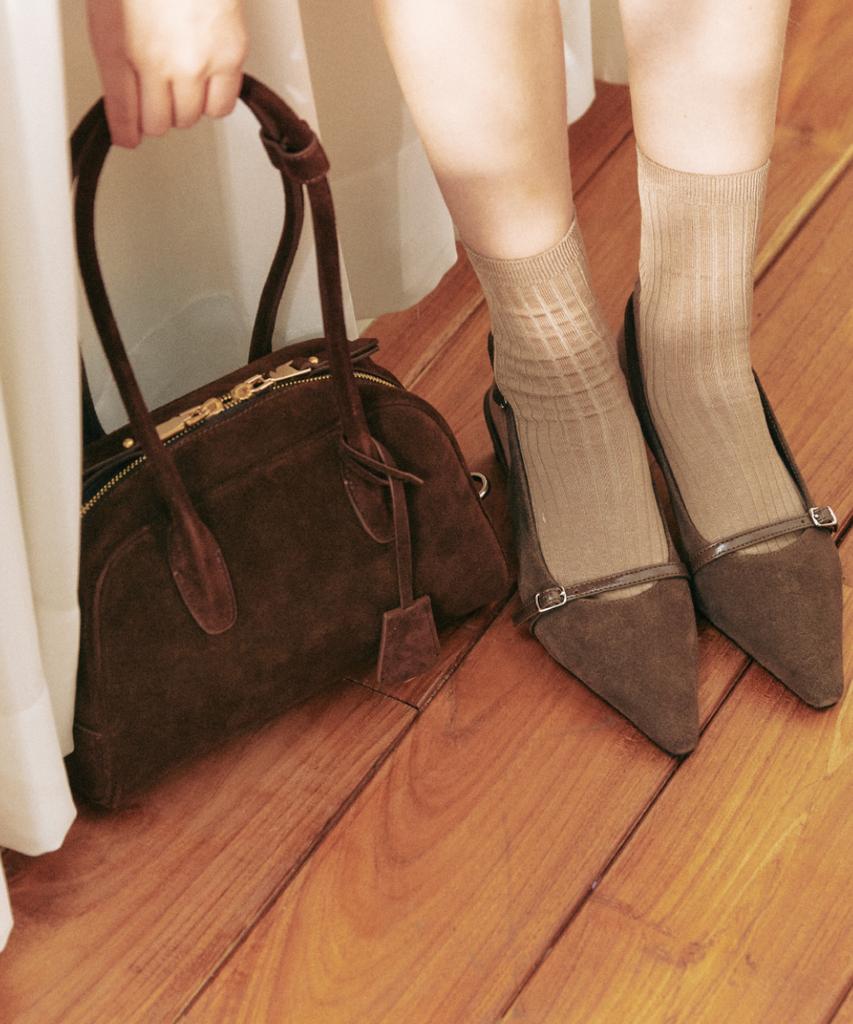 Komorebi Museum B01-S-3 Cow Leather Bowling Bag Small_Leather Beige
