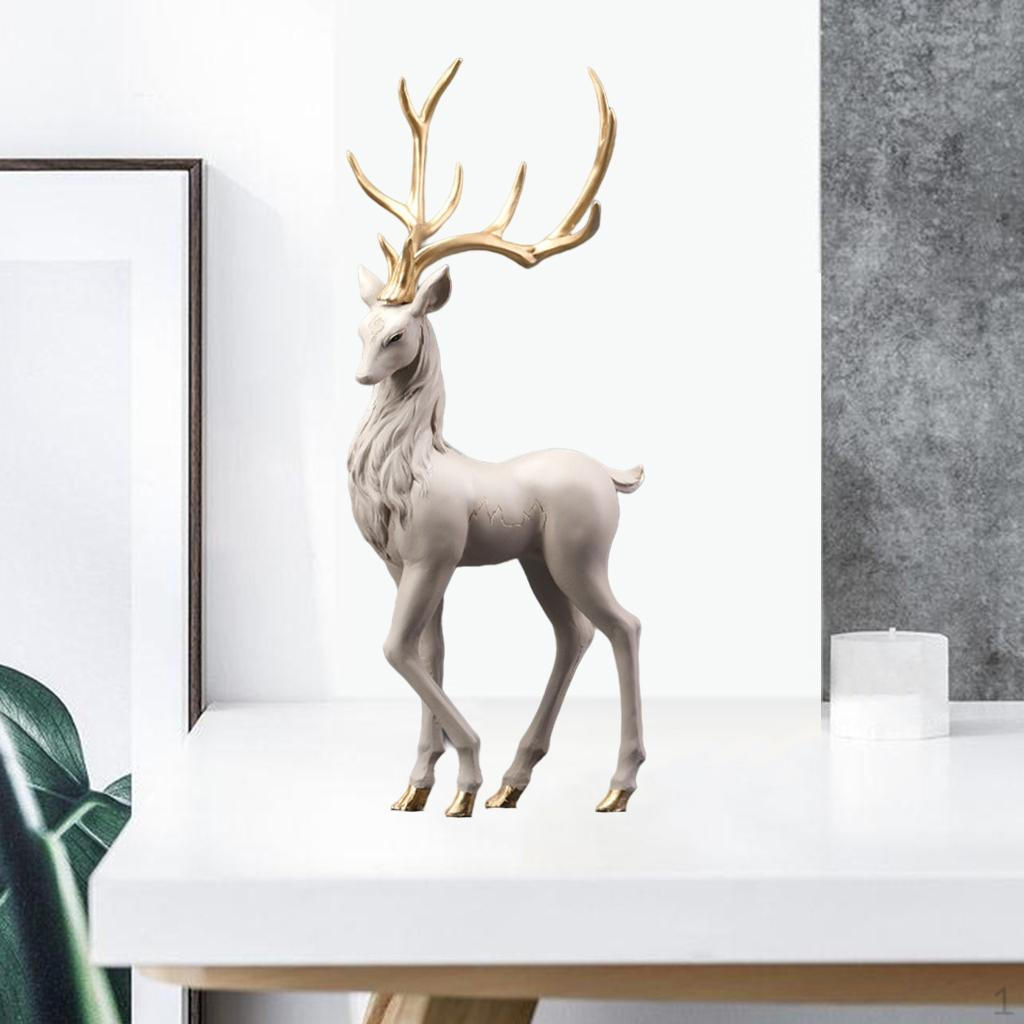 Creative Reindeer Ornaments Collectible Light Luxury Modern Deer Decoration for Shelf Gifts Home