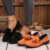 Bow Low-top Single Shoes Women's 2025 Autumn New Plus-size One-foot Loafers