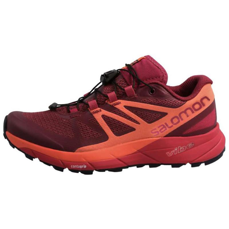 

SALOMON Sense Ride 4 Slip Resistant, Abrasion Resistant, Breathable Low top Outdoor Shoes Women s Red Orange Sneakers 398486 36⅔