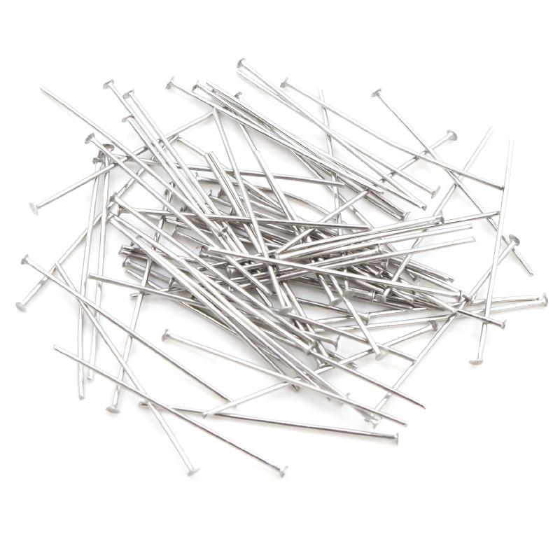 No Fade 100pcs/Lot 20-70 mm 316 Stainless Steel Ball Pins Findings Ball Head Pins For Jewelry Making DIY Supplies Accessories