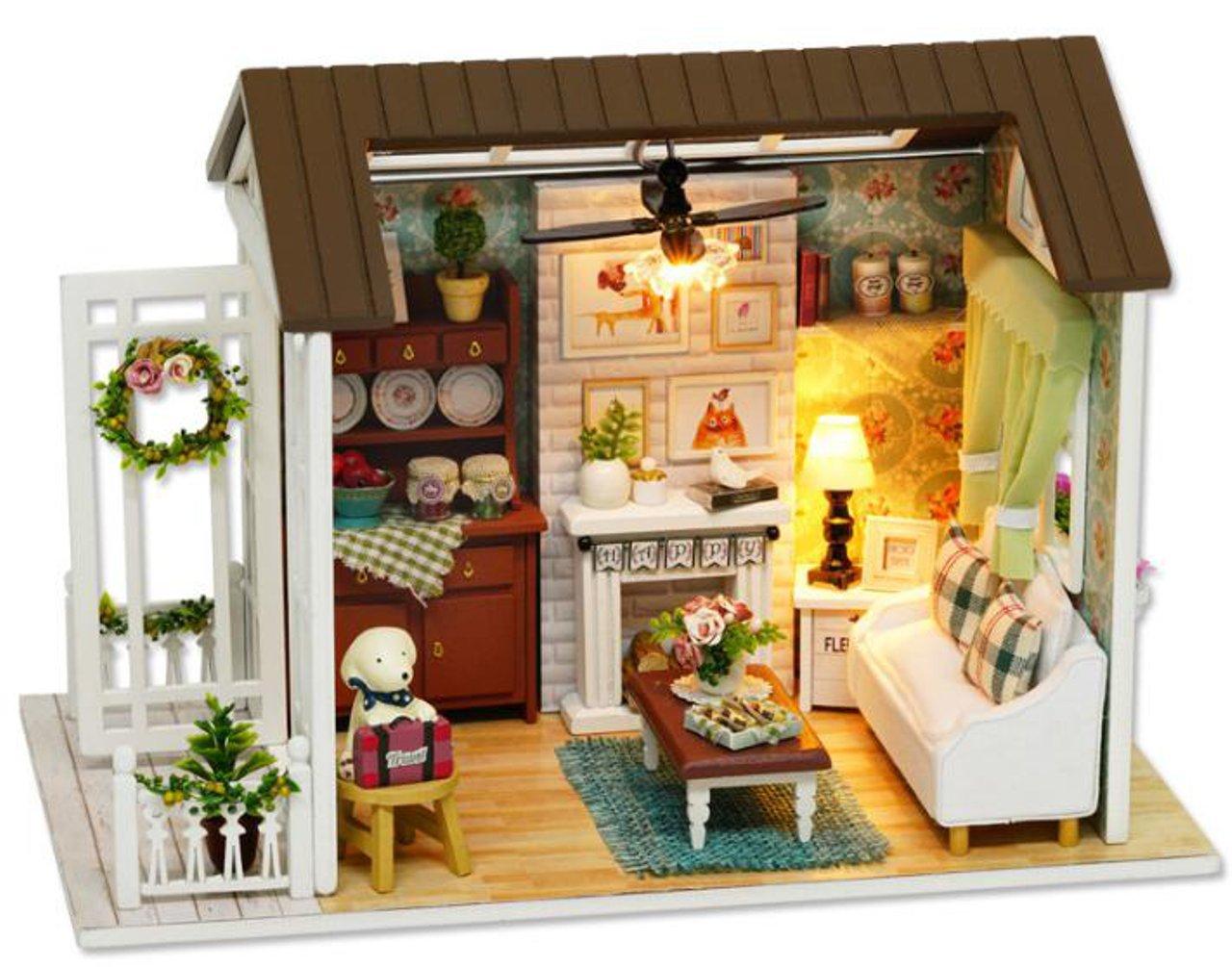 

(Ласточка) Миниатюрный кукольный домик ручной работы Милый домик для щенка (Новая жизнь)